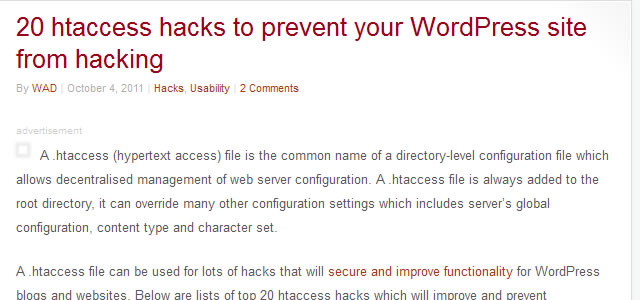 20 htaccess Hacks