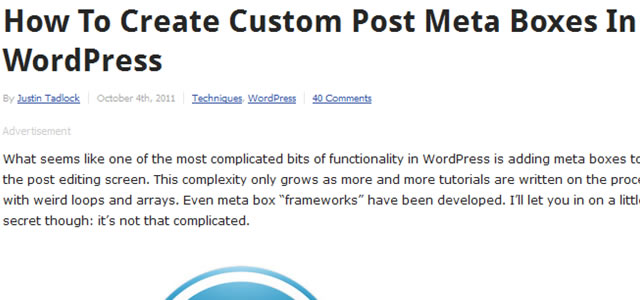 How To Create Custom Post Meta Boxes In WordPress