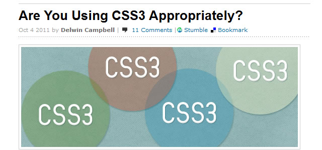 Are You Using CSS3 Appropriately?