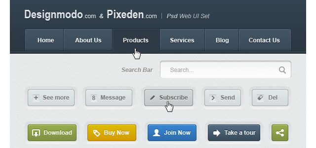 PSD Web UI Elements Kit