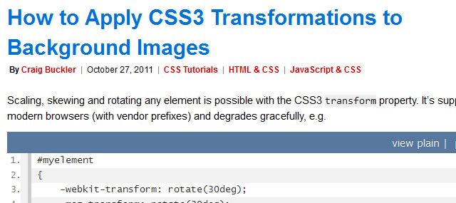 How to Apply CSS3 Transformations to Background Images