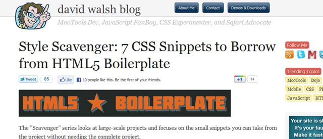 7 CSS Snippets to Borrow from HTML5 Boilerplate