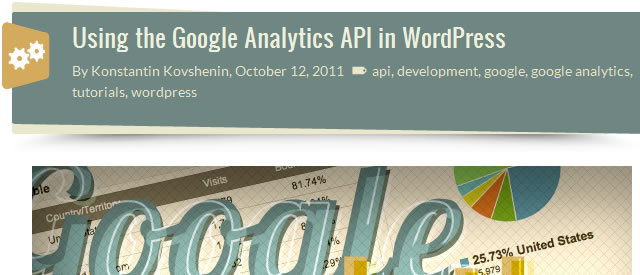 Using the Google Analytics API in WordPress