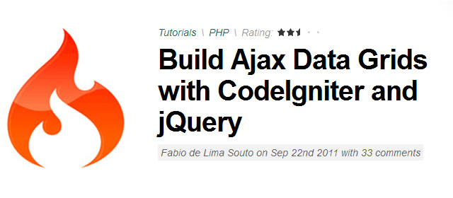 Build Ajax Data Grids with CodeIgniter and jQuery (Tutorial)