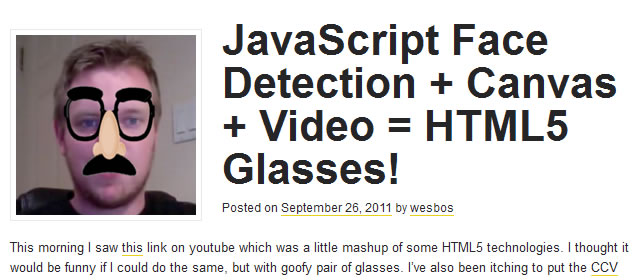 HTML5 Video Face Detection with Canvas and Javascript (Tutorial)