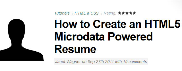 How to Create an HTML5 Microdata Powered Resume (Tutorial)