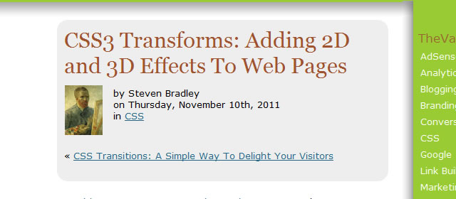CSS3 Transforms: Adding 2D and 3D Effects To Web Pages