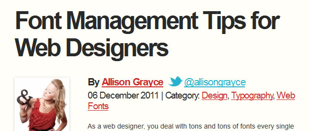 Font Management Tips for Web Designers