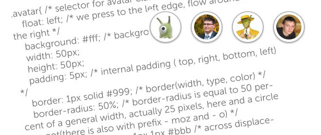 Round Avatars in CSS3