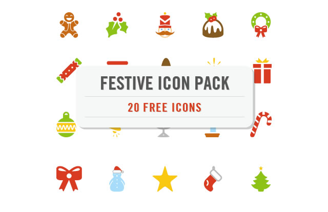 Festive Christmas Icon Pack (20 .EPS Icons)