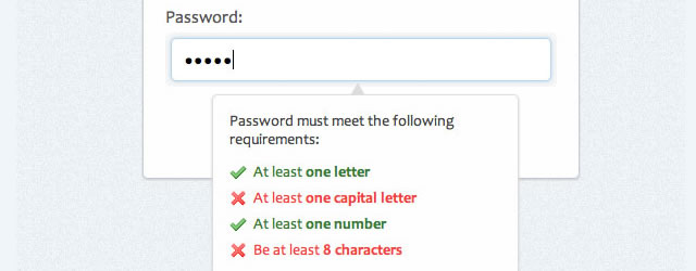Password strength verification with jQuery