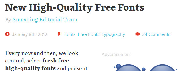 New High-Quality Free Fonts (2012 Edition)