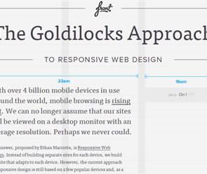 The Goldilocks Approach