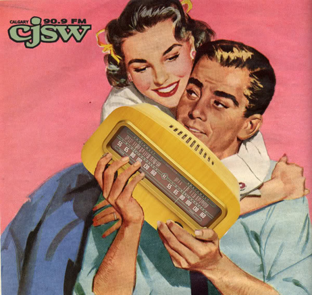 CJSW época de anuncios de radio