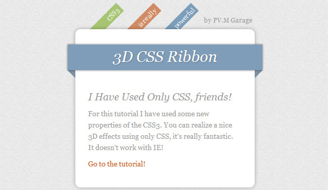 How To Create Depth And Nice 3D Ribbons Only Using CSS3