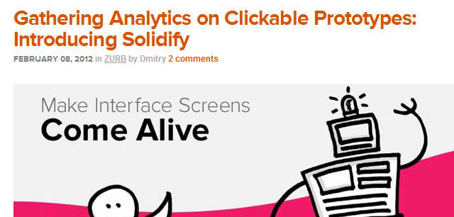 Gathering Analytics on Clickable Prototypes: Introducing Solidify