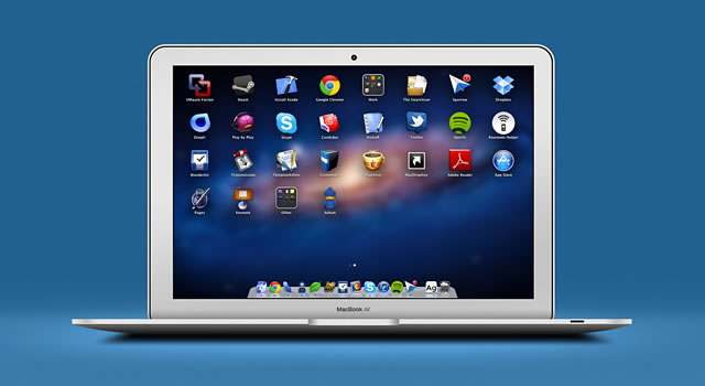 Free Fully Layered Macbook Air PSD