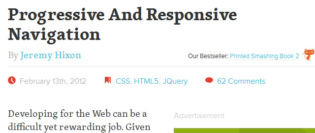 Progressive And Responsive Navigation