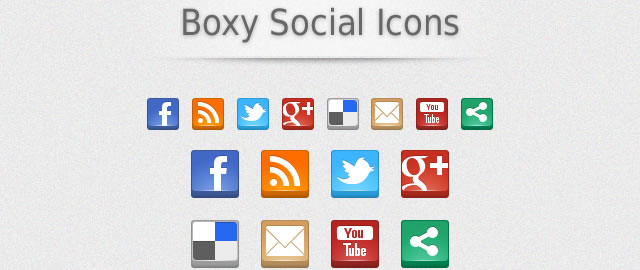 Boxy Social Icons