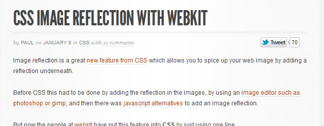 CSS Image Reflection With Webkit
