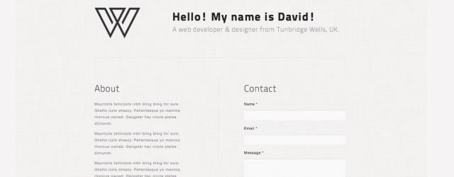 Minimal Single Page Portfolio With HTML5/CSS3