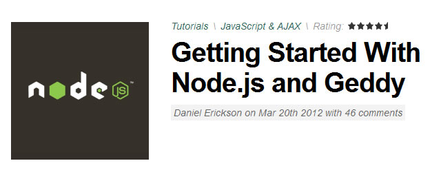 Getting Started With Node.js and Geddy