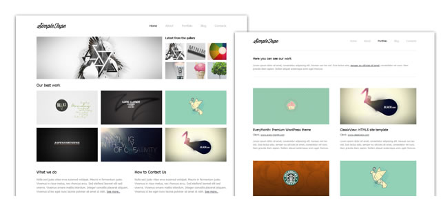 Simple Tape - Free Minimalistic HTML site template