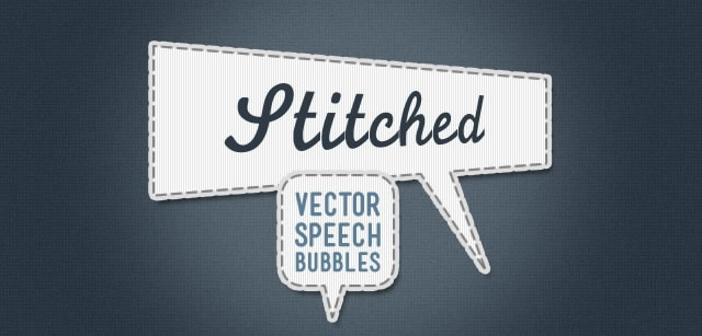 Stitched Vector Speech Bubbles