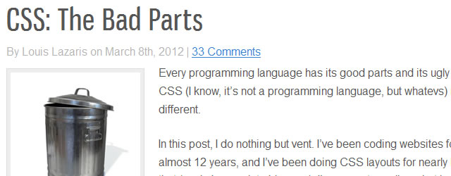 CSS: The Bad Parts