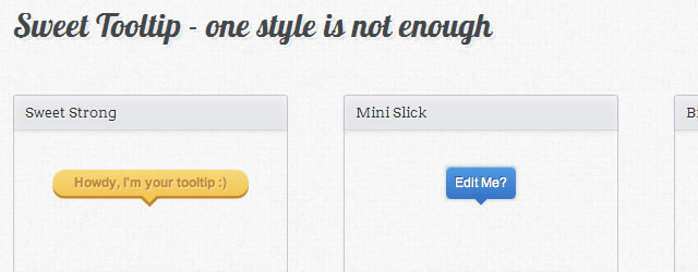 Sweet Tooltip a jQuery & CSS3 Tooltips