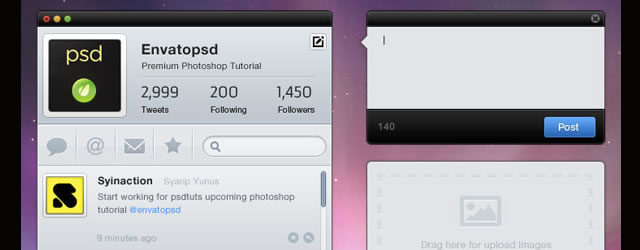 Create a Clean Twitter App Interface in Photoshop