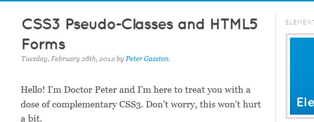 CSS3 Pseudo-Classes and HTML5 Forms