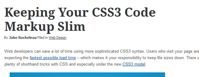 How to Keep Your CSS3 Code Markup Slim