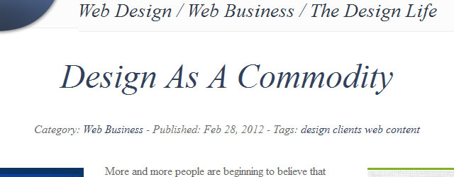 Design As A Commodity