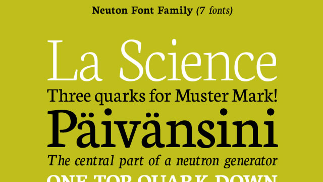 Neuton Free Font Family