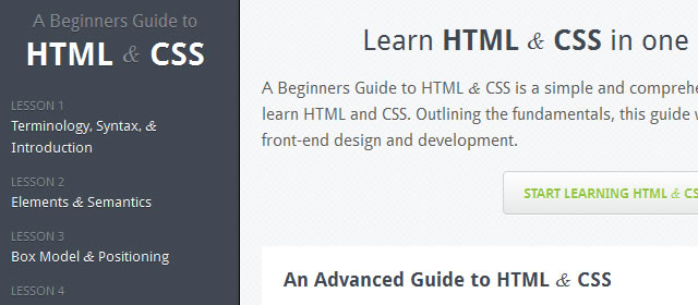 A Beginners Guide to HTML & CSS