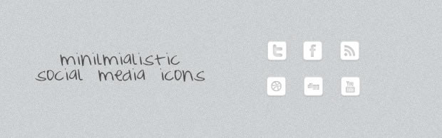 Minimalistic Mini Social Media Icons