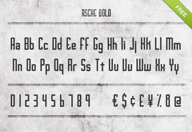 Asche Free Desktop & Web Font