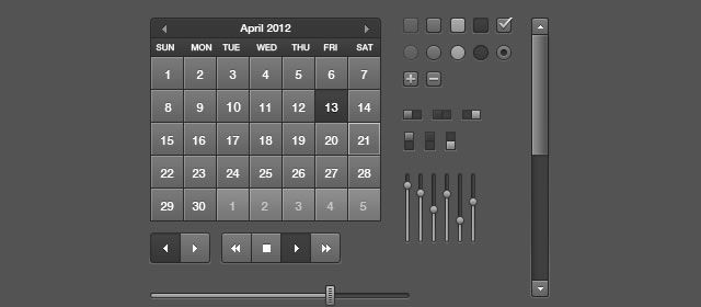 Free Black UI Kit