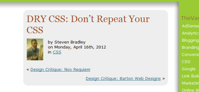 DRY CSS: Don’t Repeat Your CSS