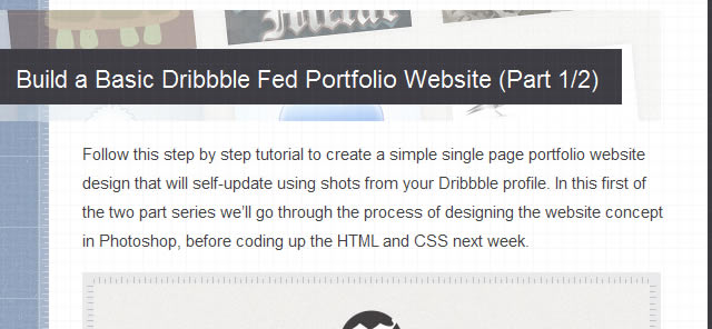 Build a Basic Dribbble Fed Portfolio Website