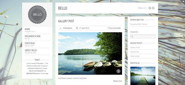 Bello: A Free WordPress Theme