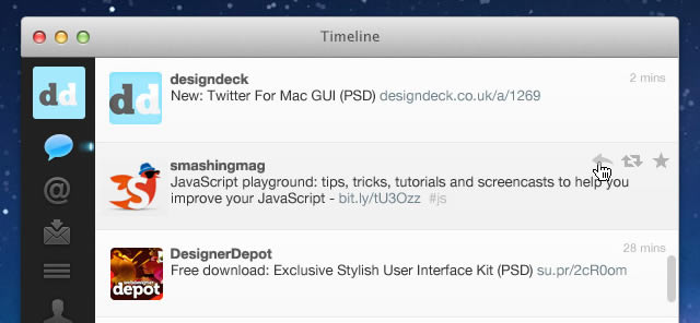 Twitter For Mac GUI (PSD)
