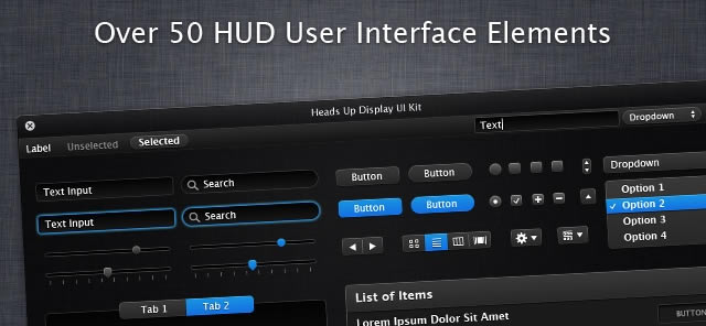 Heads Up Display UI Kit