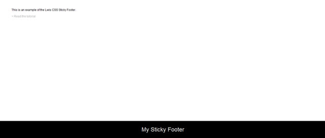 Pure CSS Sticky Footer