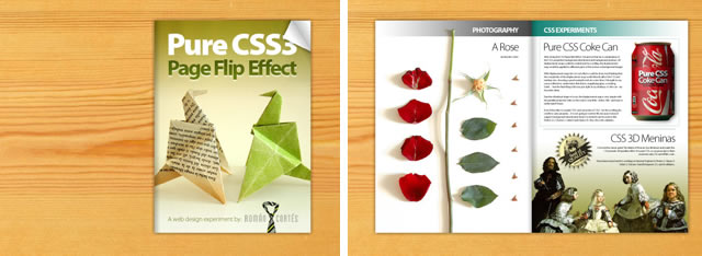 Pure CSS3 Page Flip Effect