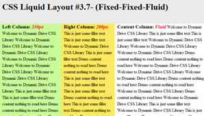 CSS Layout (Fixed-Fixed-Fluid)
