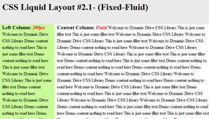 CSS Layout (Fixed-Fluid)