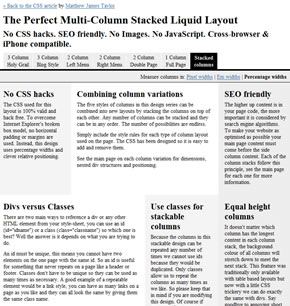 Multi-Column Stacked Liquid Layout