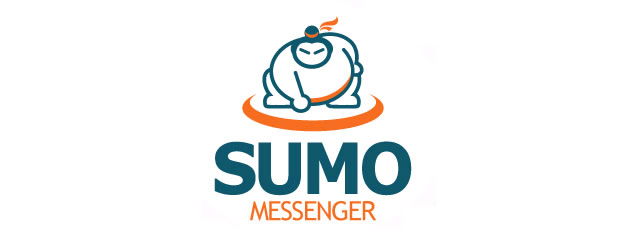 Sumo Messenger asian themed logo design branding oriental far-east